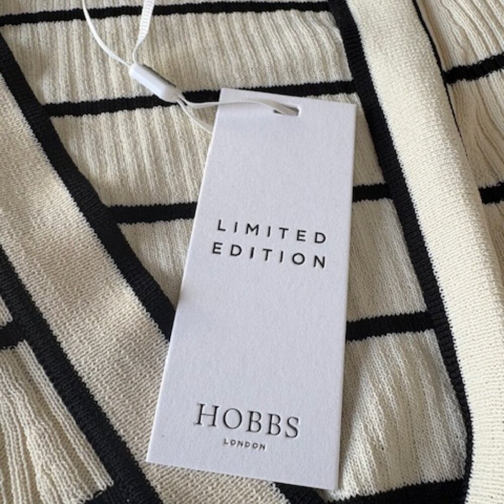 Hobbs London Belmont Cardigan black & white women's size M NWT limited edition. - Picture 3 of 7